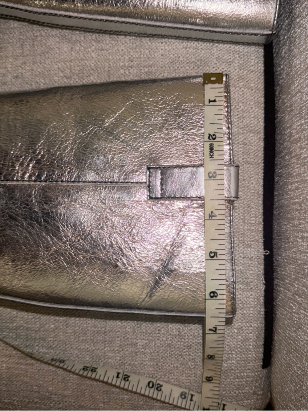 CAVERLEY Milly Anthropologie Silver Metallic Western Festival Mid-Calf Boots - Picture 13 of 13